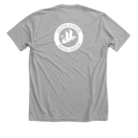 CRCL Birds, a Athletic Heather Premium Unisex Tee (back-view)
