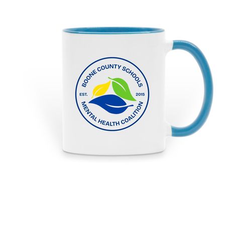 Mugs, a Light Blue Two-Tone Ceramic Mug