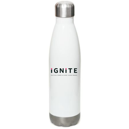 IGNITE Water Bottle, a White Stainless Steel Water Bottle