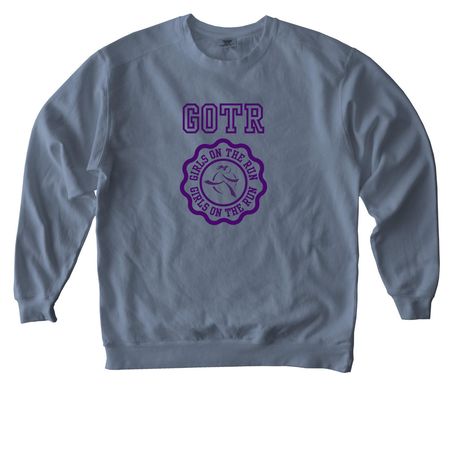 Girls on the Run&nbsp;, a Blue Jean Comfort Colors Crewneck Sweatshirt