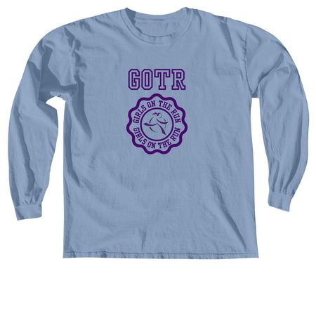 Girls on the Run&nbsp;, a Washed Denim Comfort Colors Long Sleeve Tee