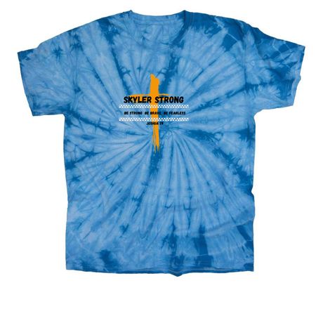 SKYLER STRONG, a Baby Blue Classic Tie Dye Tee