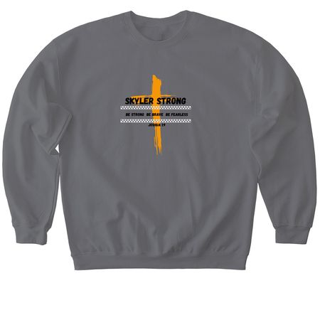 SKYLER STRONG, a Charcoal Softstyle Crewneck Sweatshirt
