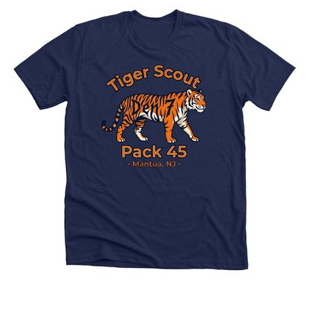 Tigers Den 7, a Solid Navy Blend Premium Unisex Tee