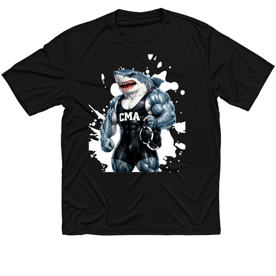 Wrestling Clinic, a Black Classic Performance Tee