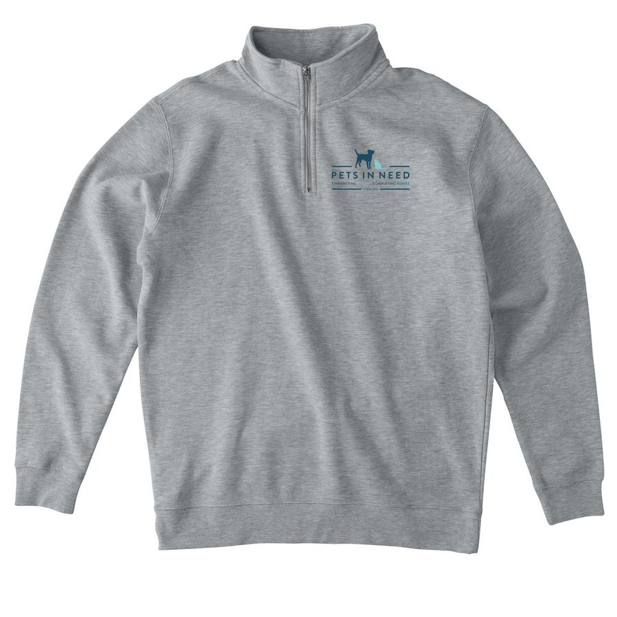 Shelter Crew Quarter Zip, a Grey Heather Midweight Quarter Zip Pullover