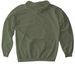 Outreach Hoodie - Distressed Black Logo, a Military Green Gildan Softstyle Pullover Hoodie (back-view)