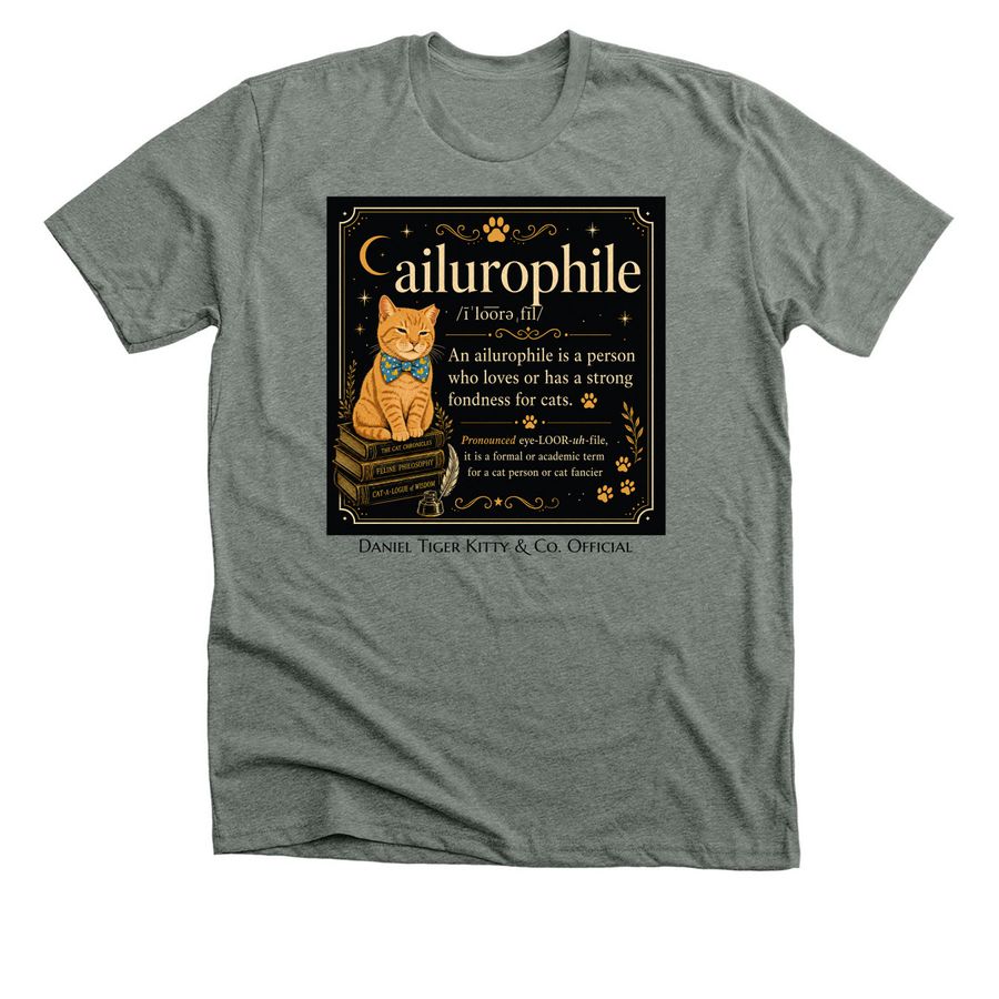 Ailurophile Shirts, a Deep Heather Premium Unisex Tee