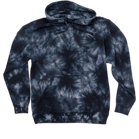 A Safe Roost for Birds in Need, a Black Tie Dyed Pullover Hoodie