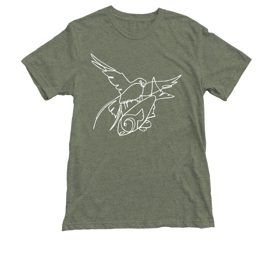 F&S (White), a Military Green Triblend Tee
