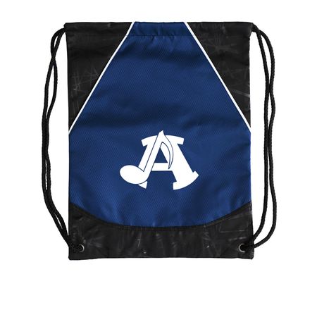 the&nbsp; AMHS band drawstring bag, a True Royal Rival Cinch Pack