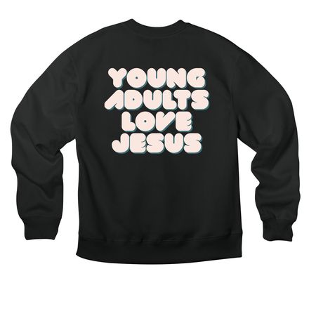 Young Adults, a Vintage Black Premium Heavyweight Crewneck Sweatshirt
