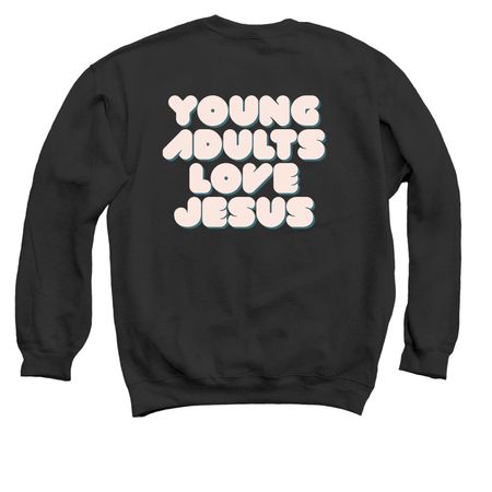 Young Adults, a Black Crewneck Sweatshirt