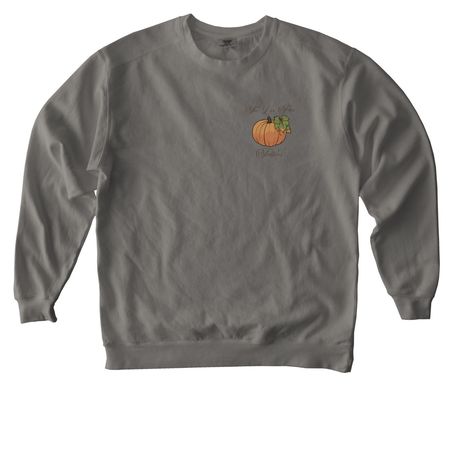 Pumpkin Spice Lady Color, a Grey Comfort Colors Crewneck Sweatshirt