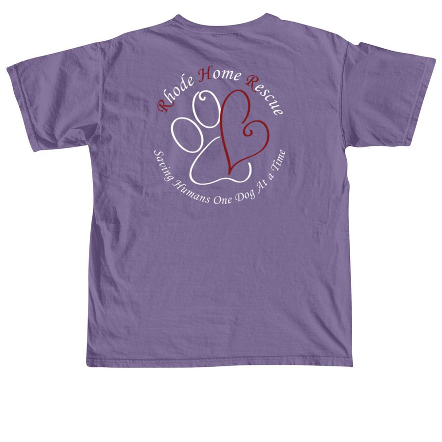 Only talking to my DOG today, a Grape Comfort Colors Unisex Tee (back-view)