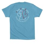 Only talking to my DOG today, a Ocean Blue Premium Cotton Tee (back-view)