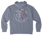 Only talking to my DOG today, a Basalt Grey Reclaimist Pullover Hoodie (back-view)