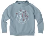 Only talking to my DOG today, a I Like You Blue Allmade Organic CVC Pullover Hoodie (back-view)