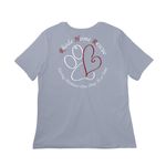 Only talking to my DOG today, a Vintage Denim Women?s Relaxed Cotton Tee (back-view)