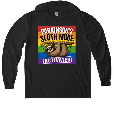 Sloth Mode Activated, a Space Black Allmade Eco Triblend Hoodie Tee