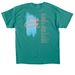 Welcome to the North Country, Teal, a Jade Dome Classic Unisex Tee (back-view)