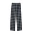 Flanel PJ Pants, a Grey/ Black Buffalo Check Flannel Pajama Pant (back-view)