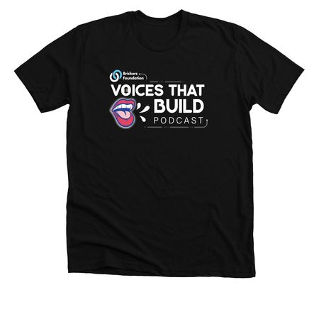 Foundation Podcast Inverted Logo Tee, a Solid Black Blend Premium Unisex Tee