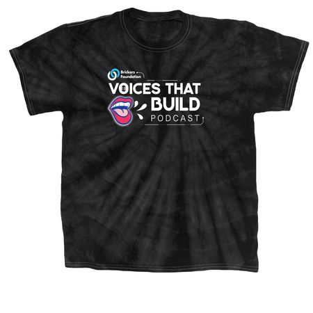 Foundation Podcast Inverted Logo Tee, a Black Classic Tie Dye Tee