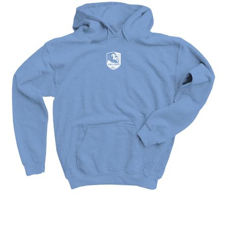 Girls Rock Design!, a Carolina Blue Youth Pullover Hoodie