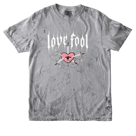 Love fool swords tee, a Smoke Comfort Colors Colorblast Tee