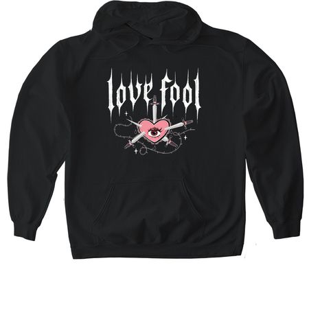 Love fool swords tee, a Black Gildan Softstyle Pullover Hoodie