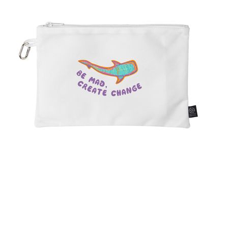 Be Mad, Create Change Pouch, a White Grove Go-Go Pouch