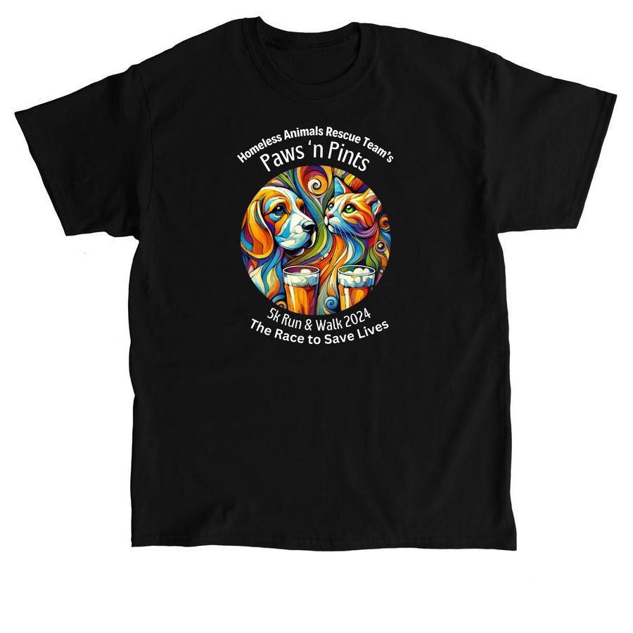 HART's Paws 'n Pints 2024!, a Black Classic Unisex Tee