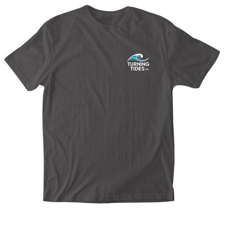Turning Tides, a Charcoal Softstyle Cotton Tee