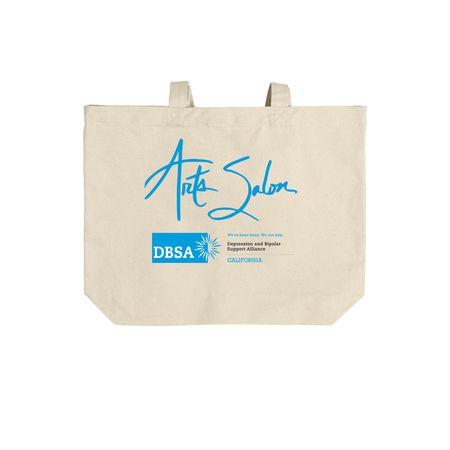 Balance by&nbsp;Zubeda Khan, a Natural Cotton Canvas Tote Bag (back-view)