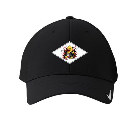 ROCKER DUCK CAPS, a Black Printed Nike Dri-FIT Legacy Performance Cap