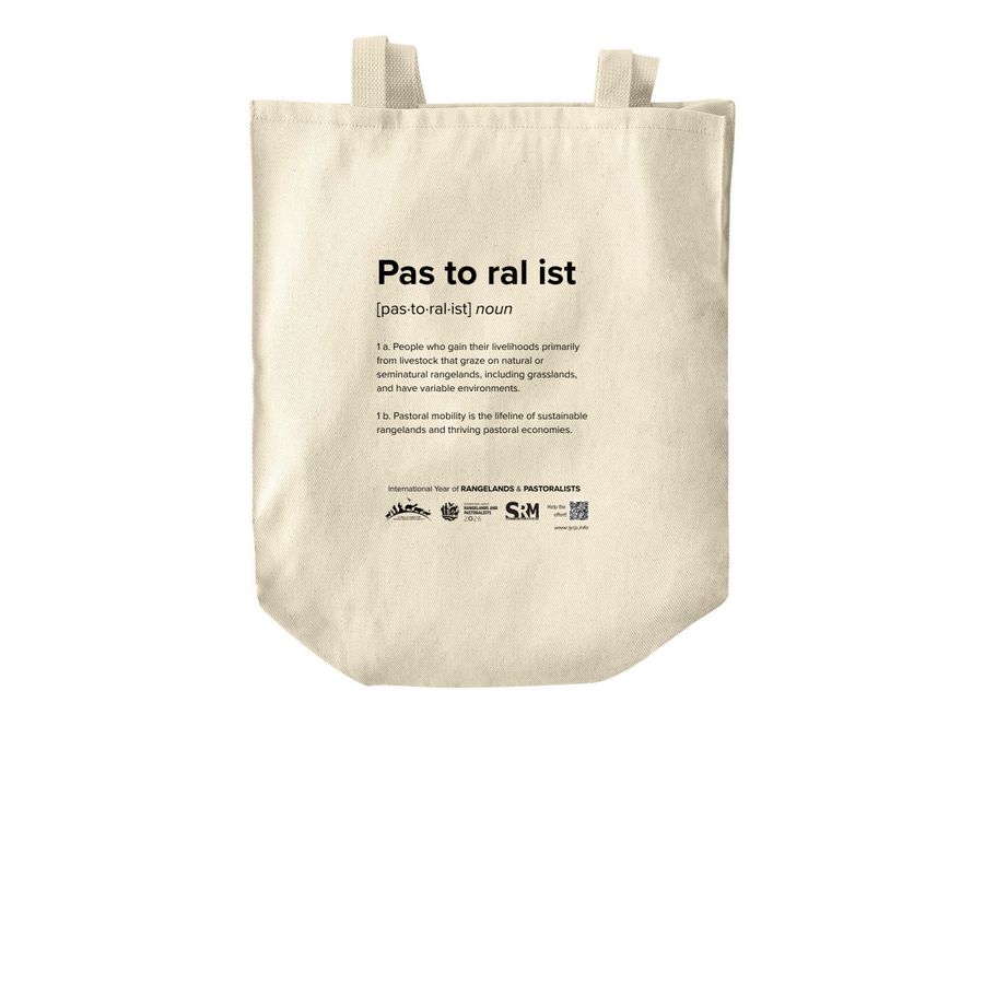 Supporting Rangelands & Pastoralists!, a Natural Over-the-Shoulder Shopping Tote Bag