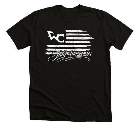 Wraith Chaser July 4th, a Black Heather Premium Unisex Tee