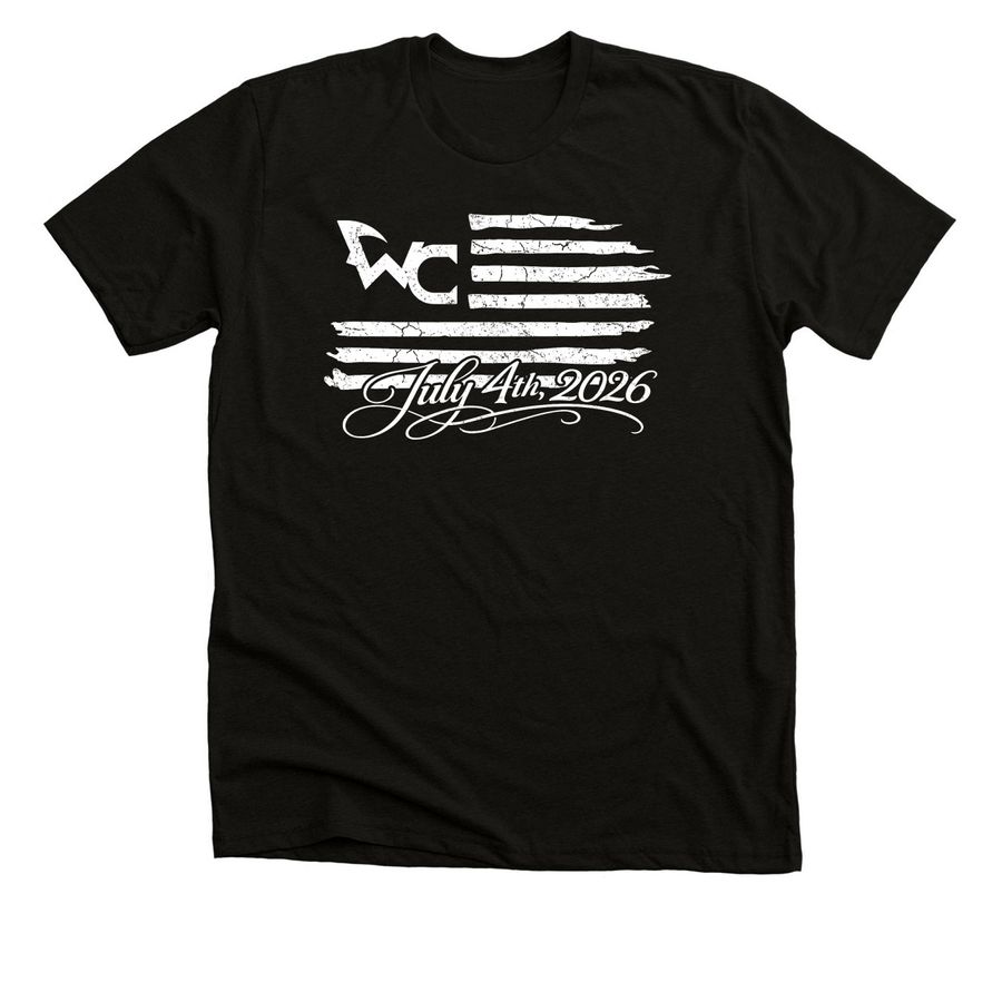 Wraith Chaser July 4th, a Black Heather Premium Unisex Tee