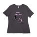 Sarah Support Squad woman cut, a Dark Grey Women?s Relaxed Cotton Tee