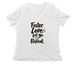 Foster Cycle, a White Women's Relaxed V-Neck Tee