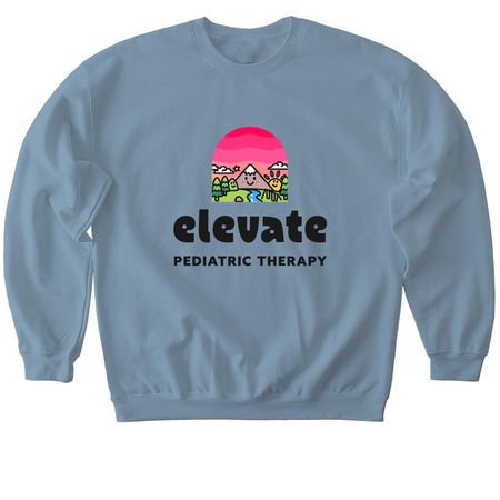 Standard Logo, a Stone Blue Softstyle Crewneck Sweatshirt