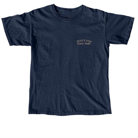 Devil's Lake Pocket/Back Shirt (Sand), a True Navy Comfort Colors Unisex Tee