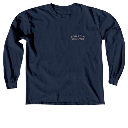 Devil's Lake Pocket/Back Shirt (Sand), a True Navy Comfort Colors Long Sleeve Tee