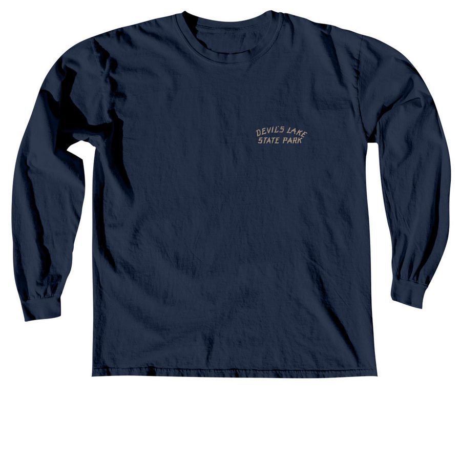 Devil's Lake Pocket/Back Shirt (Sand), a True Navy Comfort Colors Long Sleeve Tee