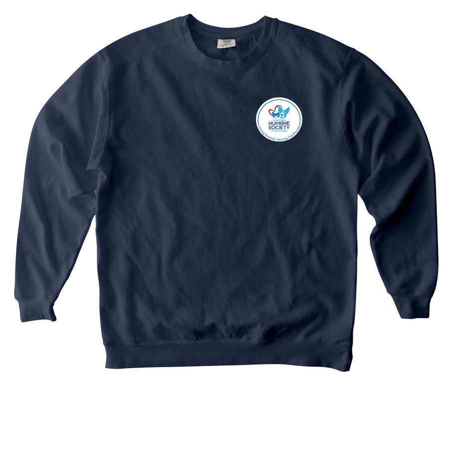 LVHS Small Circle Logo&nbsp;, a True Navy Comfort Colors Crewneck Sweatshirt