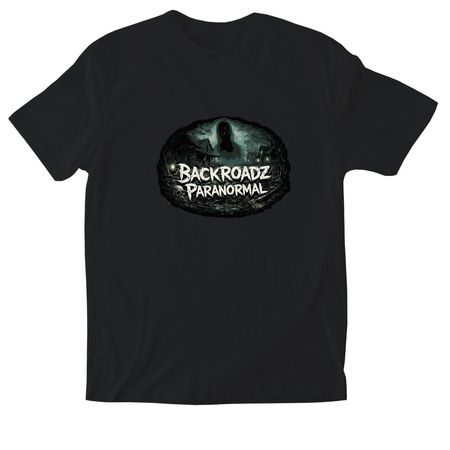 Backroadz Paranormal Shirt Logo 2, a Black Softstyle Cotton Tee