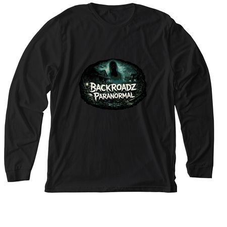 Backroadz Paranormal Shirt Logo 2, a Solid Black Blend Premium Long Sleeve Tee