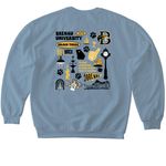 Brenau Community T-shirt, a Stone Blue Softstyle Crewneck Sweatshirt (back-view)