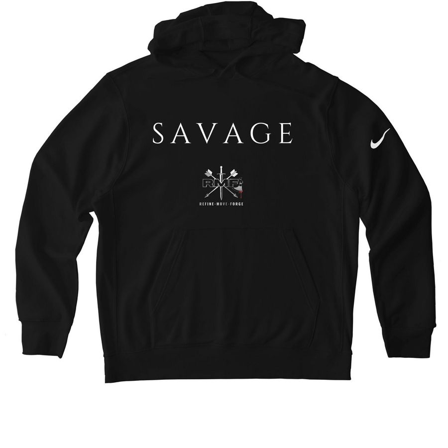 RMF "SAVAGE" NIKE HOODIE&nbsp;, a Black Nike Club Fleece Pullover Hoodie